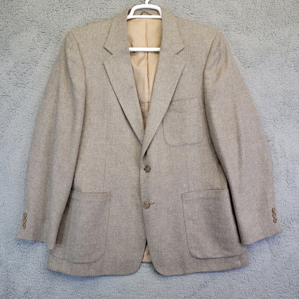 Vintage Mark Hall‎ Sports Coat Men's 42 Brown Gray Tweed Blazer Business Jacket